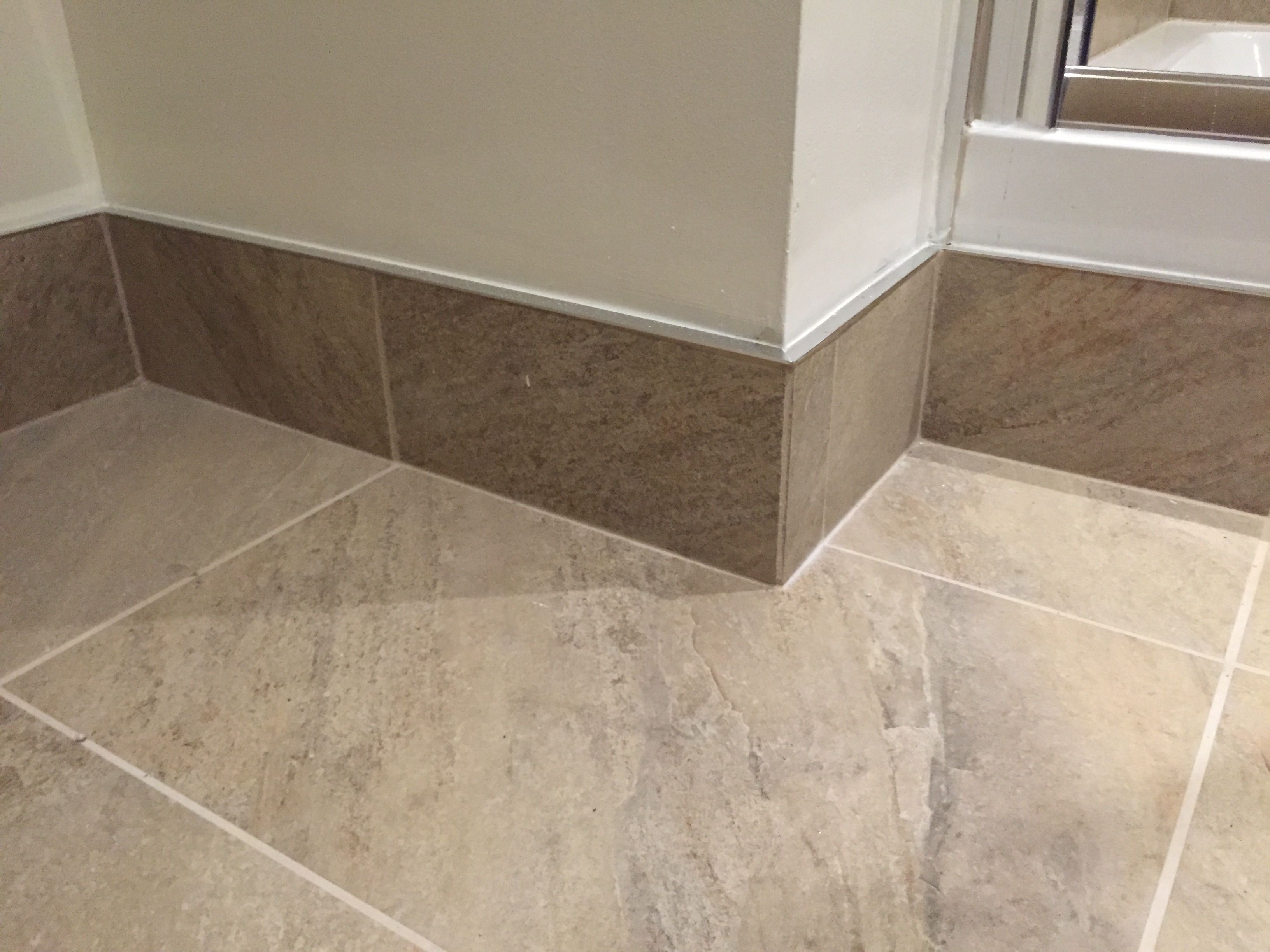 Tiled Skirting Board With Chrome Trim In 2019 Tile throughout sizing 3264 X 2448