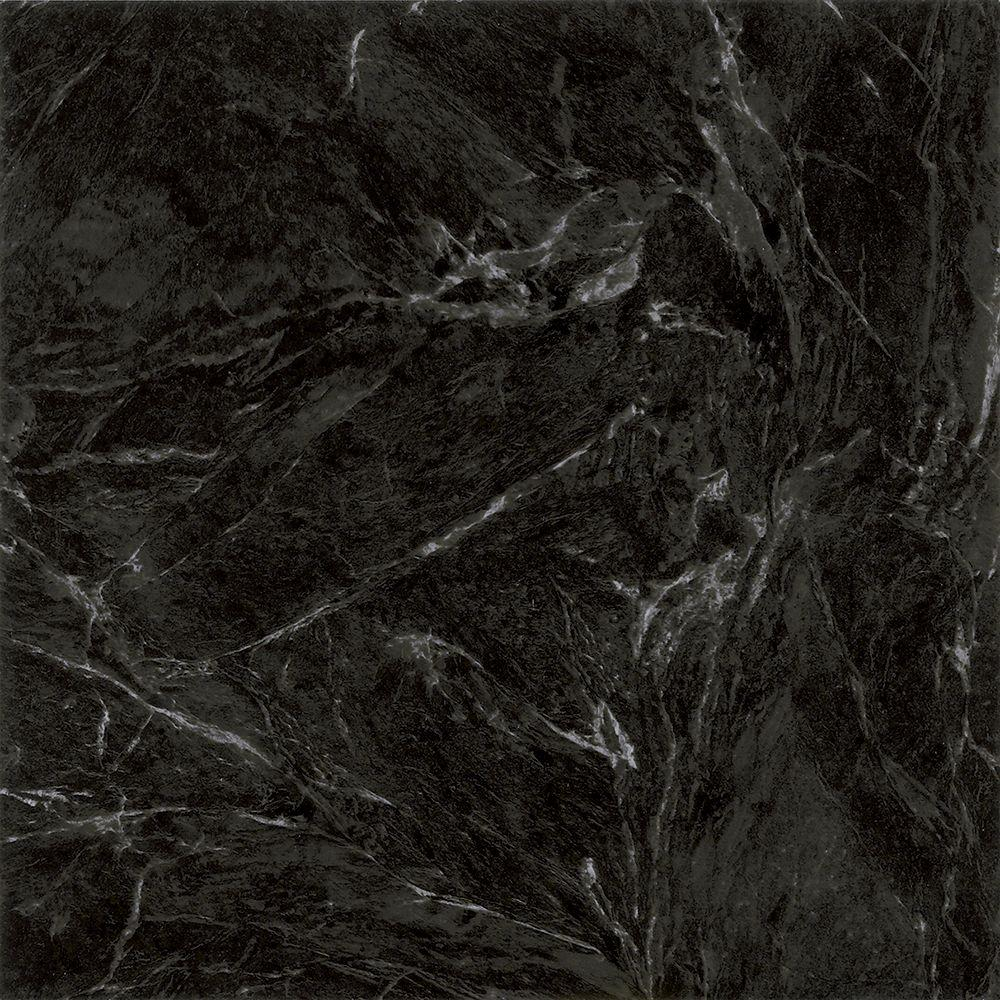 Trafficmaster Black Marble 12 In X 12 In Peel And Stick Vinyl Tile 30 Sq Ft Case inside measurements 1000 X 1000