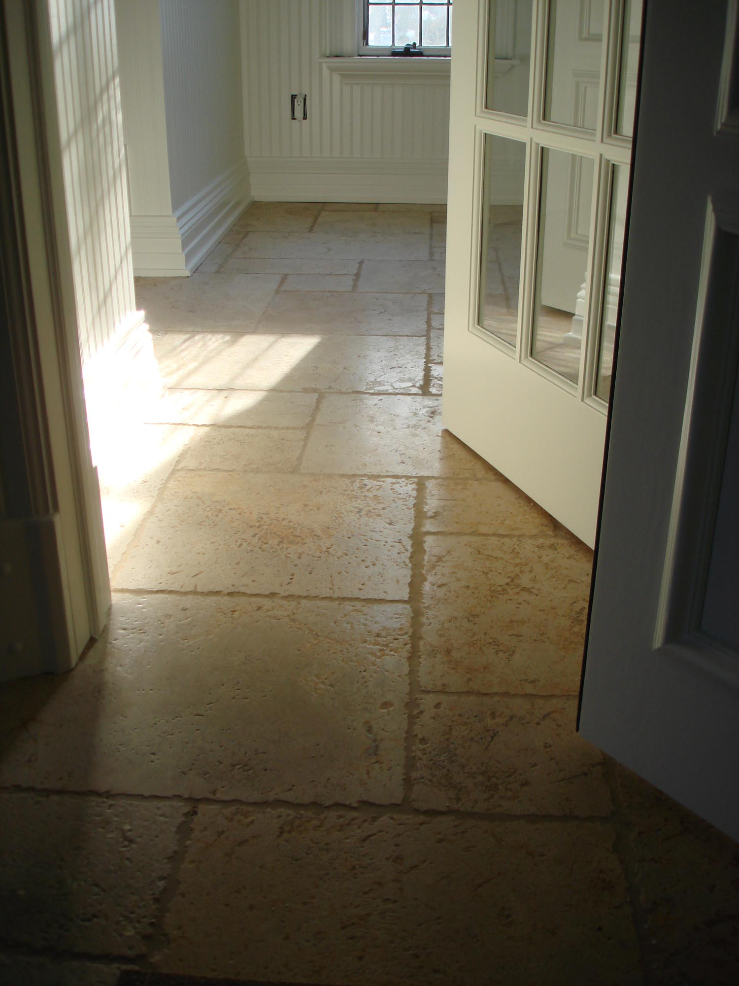 Tumbled Marble Floor In Laundry Room New Jersey Custom Tile pertaining to size 1500 X 2000