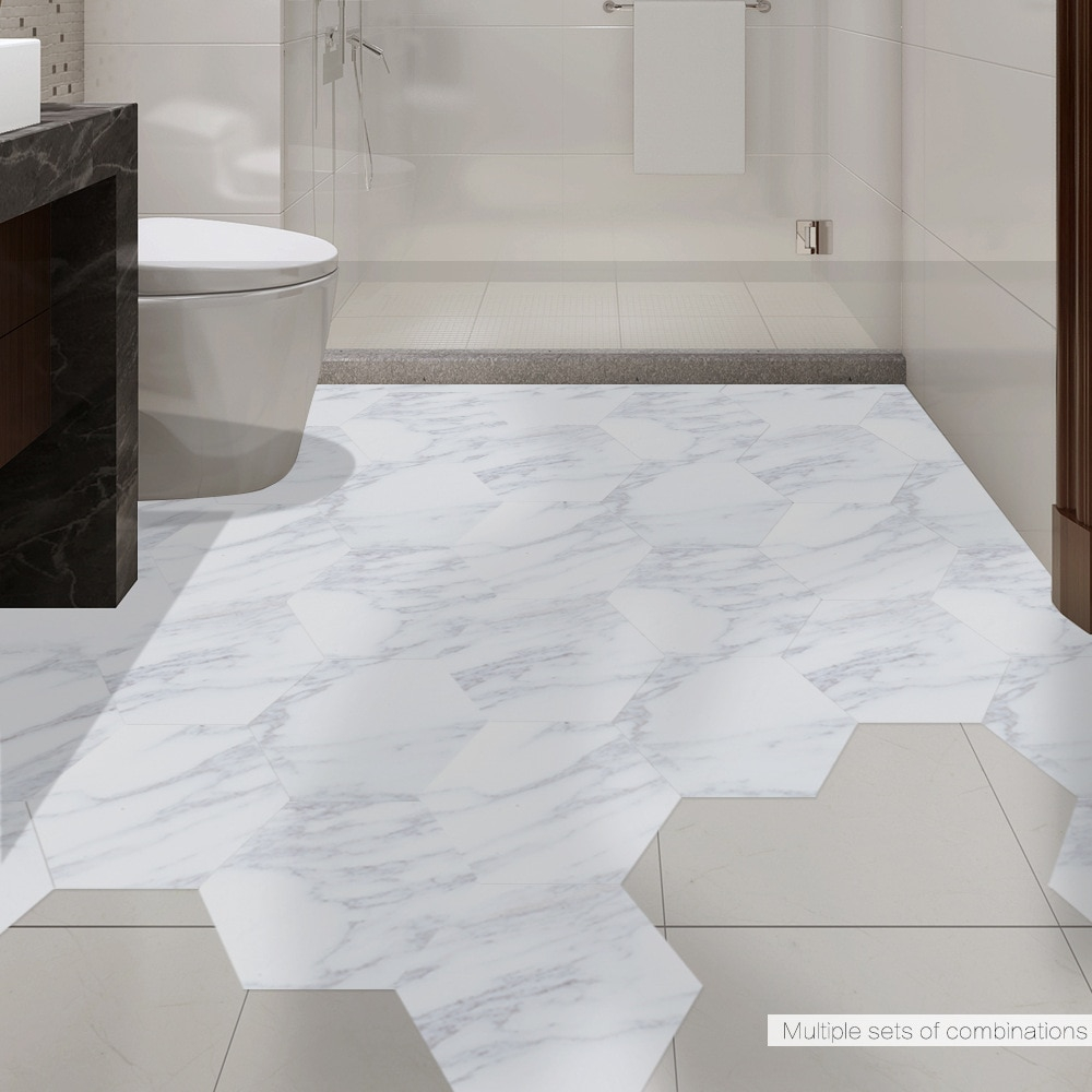 Us 1148 40 Offfunlife Waterproof Bathroom Floor Tile Sticker Adhesive Pvc Marble Floor Decal Peelstick Sticker Non Slip Home Entrance Decor In throughout size 1000 X 1000