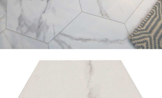 Voronoi White Marble Effect Hexagon Tiles In 2019 Room pertaining to proportions 1000 X 2000