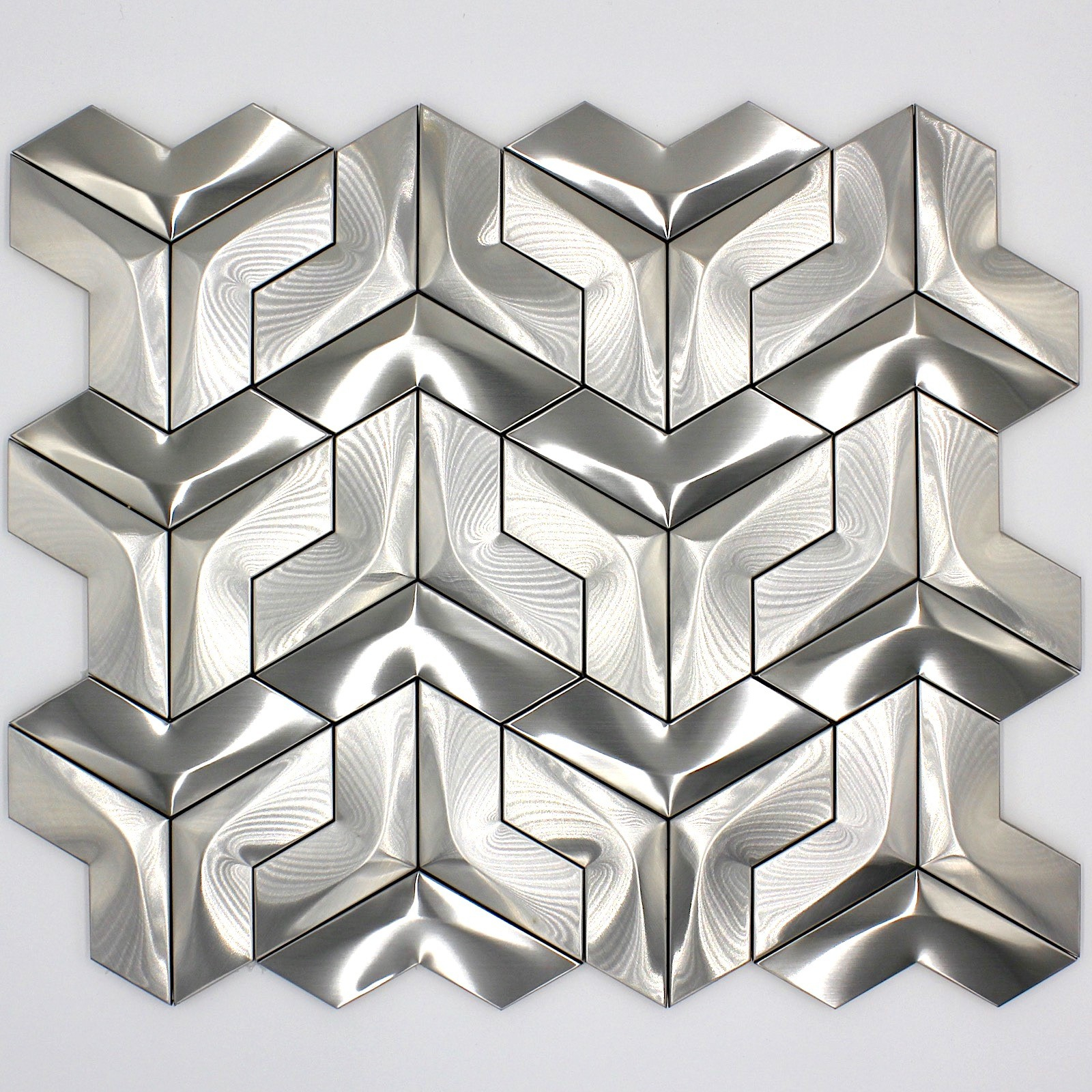 Wall Mosaic Stainless Steel Tile In Parma with proportions 1600 X 1600