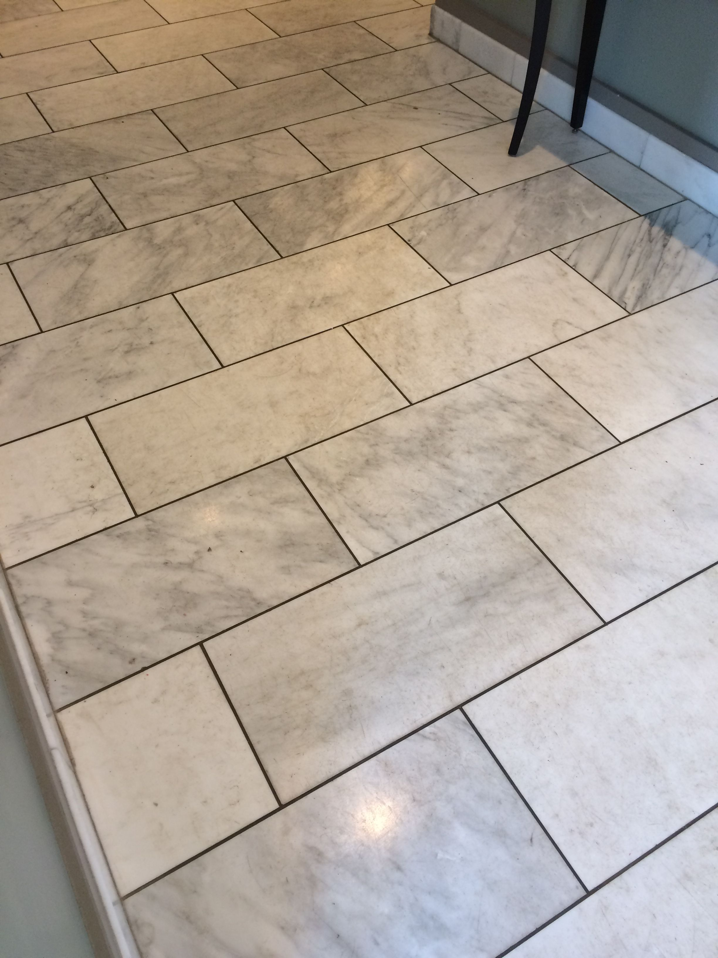 White And Gray Marble With Dark Gray Grout In 2019 Grey for dimensions 2448 X 3264
