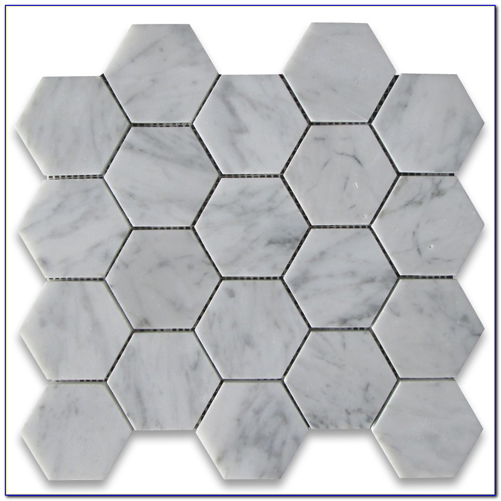 White Carrara Marble Hexagon Tiles Uk Tiles Home Design regarding size 1027 X 1027